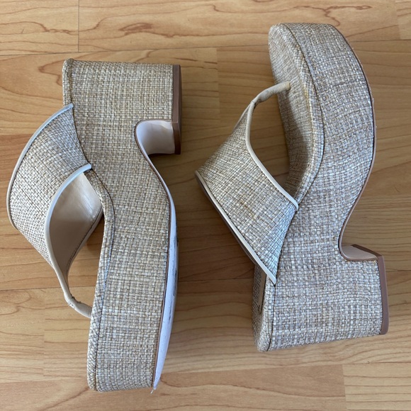Cult Gaia Tawney Platform Sandals in Neutral - Size 7.5 (IT 37.5) - Picture 7 of 11